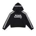 Road Stripes Cropped Hoodie