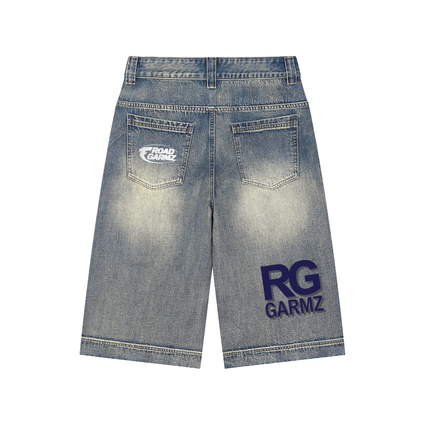 Vintage Wash Baggy Denim Shorts